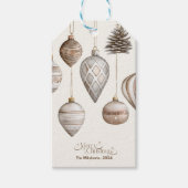 Étiquettes-cadeau Noël rustique Festif Cosy (Devant)