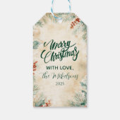 Étiquettes-cadeau Noël rustique Holly et Pine (Dos)