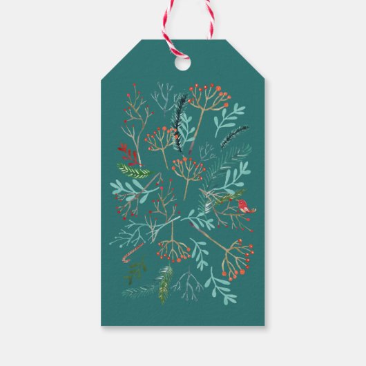 Étiquettes-cadeau Noël rustique naturel (Dos)