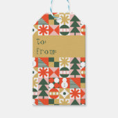 Étiquettes-cadeau Noël scandinave Vintage rétro (Devant)