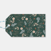 Étiquettes-cadeau Noël Script Boho Verdure Noël (Dos Horizontal)