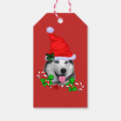 Étiquettes-cadeau Noël sibérien Husky (Dos)