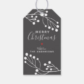 Étiquettes-cadeau Noël simple de fête d'hiver (Devant)