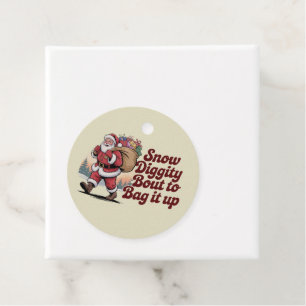 Étiquettes Cadeau Noël Snow Diggity Prêt à Tout 90s Rétro