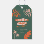 Étiquettes-cadeau Noël tropical moderne (Devant)