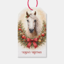 Noël Vacances Beau Cheval et Couronne