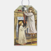 Étiquettes-cadeau Noël victorien, Bas de Noël pour enfants (Devant)
