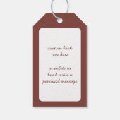 Étiquettes-cadeau Noël victorien, Bas de Noël pour enfants (Dos)