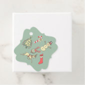 Étiquettes Cadeau Noël vintage (En situation)