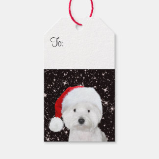 Étiquettes-cadeau Noël Westie