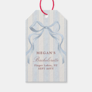 Étiquettes-cadeau Nœud Élégant Fête de Fiançailles Personnalisée pou