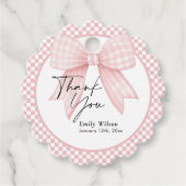 Étiquettes Cadeau Nœud Merci  (Devant)