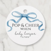 Étiquettes Cadeau Nœud Papillon Bleu Pop And Cheer  (Devant)