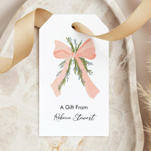 Étiquettes-cadeau Nœud Rose Pour Toutes Occasions Un Cadeau Personna