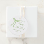 Étiquettes Cadeau Noeud Vert Elle Noue Le Nœud Enterrement de Vie de (En situation)