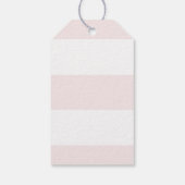 Étiquettes-cadeau Noir Avec Amour Script Whimsical Pink Stripes (Dos)