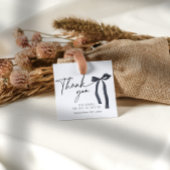 Étiquettes Cadeau Noir Bow Merci Fête des mariées Faveur gothique