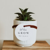 Étiquettes Cadeau Noir et blanc Laisser l'amour grandir Plante ou se