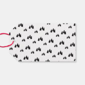 Étiquettes-cadeau Noir et blanc simple Noël (Dos (Horizontal))