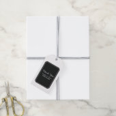Étiquettes-cadeau Noir Mariage Simplement Élégant (Avec de la ficelle)