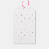 Étiquettes Cadeau noir minimaliste Pointe Polka Re (Dos)