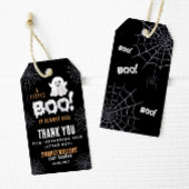 Étiquettes-cadeau Noir un petit baby shower Halloween merci