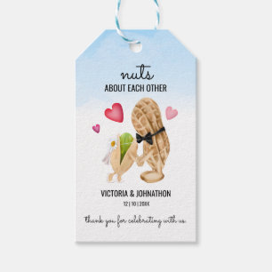 Étiquettes-cadeau Noix L'Un Sur L'Autre Merci Traitement Mariage