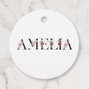 Étiquettes Cadeau Nom Amelia