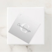 Étiquettes Cadeau Nom cursif ou autre texte avec monogramme | Dégrad (En situation)