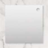 Étiquettes Cadeau Nom cursif ou autre texte avec monogramme | Dégrad (Dos)