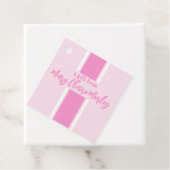 Étiquettes Cadeau Nom de la bande épaisse rose (En situation)