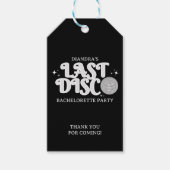 Étiquettes-cadeau Nom de la discothèque dernière Retro Silver les an (Devant)