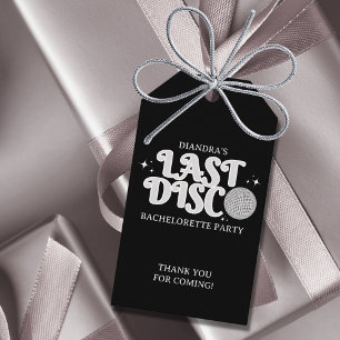Étiquettes-cadeau Nom de la discothèque dernière Retro Silver les an