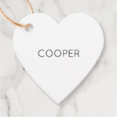 Étiquettes Cadeau NOM DE L'Animal Empreintes de pattes Chat Chien An (Devant)