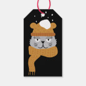 Étiquettes-cadeau Nom de Noël du chat moderne (Dos)