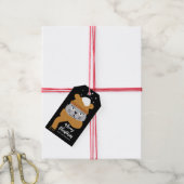Étiquettes-cadeau Nom de Noël du chat moderne (Avec de la ficelle)