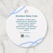 Étiquettes Cadeau Nom d'ingrédient ajouter nom d'entreprise site Web (Dos)