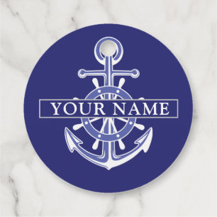 Étiquettes Cadeau Nom du capitaine de bateau sur mesure marine marin