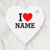Étiquettes Cadeau Nom du coeur (Dos)
