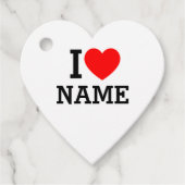 Étiquettes Cadeau Nom du coeur (Devant)