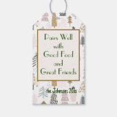 Étiquettes-cadeau Nom du devis || Vacances d'hiver Bouteille de vin (Devant)