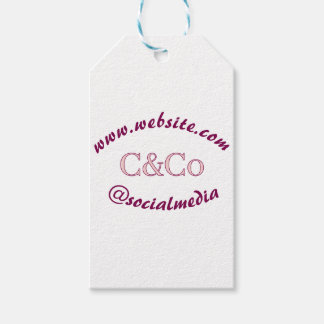 Étiquettes-cadeau nom du logo lettre entreprise médias sociaux site