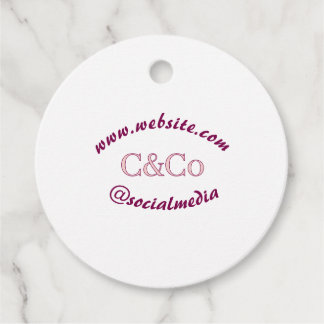 Étiquettes Cadeau nom du logo lettre entreprise médias sociaux site