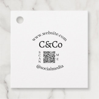 Étiquettes Cadeau nom du logo lettre entreprise médias sociaux site