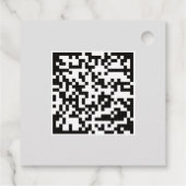 Étiquettes Cadeau Nom du Merci Logo Code QR Silver Grey (Dos)