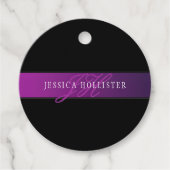 Étiquettes Cadeau Nom élégant et montant initial/s (Devant)