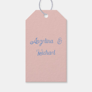 Étiquettes-cadeau Nom élégant pastel tendance écriture manuscrite st