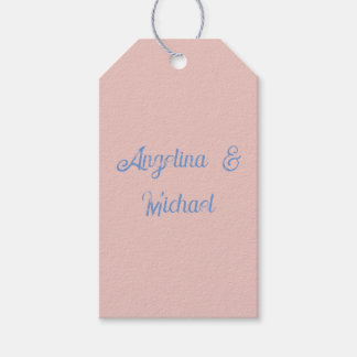 Étiquettes-cadeau Nom élégant pastel tendance écriture manuscrite st