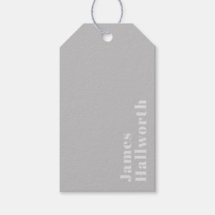 Étiquettes-cadeau Nom minimaliste moderne rétro (ou autre texte)