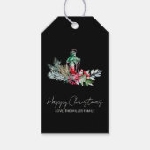 Étiquettes-cadeau Nom Moderne Aquarelle Script Joyeux Noël (Devant)